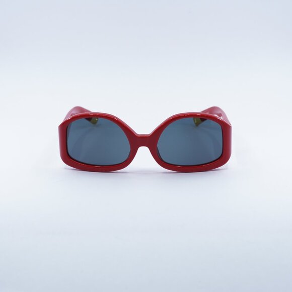Jacquemus COLAPSO JAC/15 C2 Sunglasses Red Geometric Frame, Grey Lenses - Picture 3 of 10